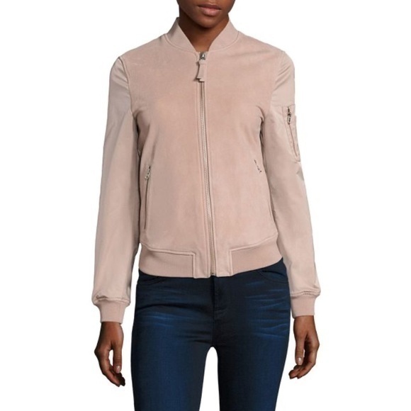 Mackage Suede Bomber Jacket - Size Medium - Picture 1 of 3